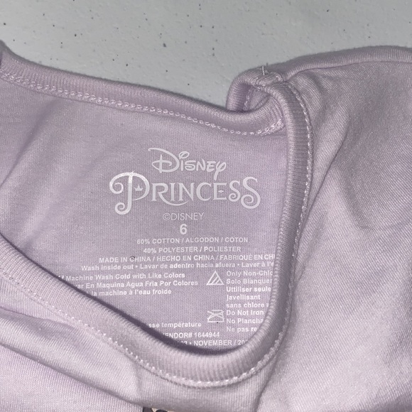 Disney Princess Girl’s 2 Piece Set Short Sleeve Ruffle Top Matching Tutu 6 NWOT - Picture 4 of 10
